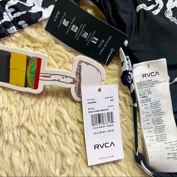 NWT RVCA SAGE FLORAL BRALETTE TOP - Picture 8 of 10